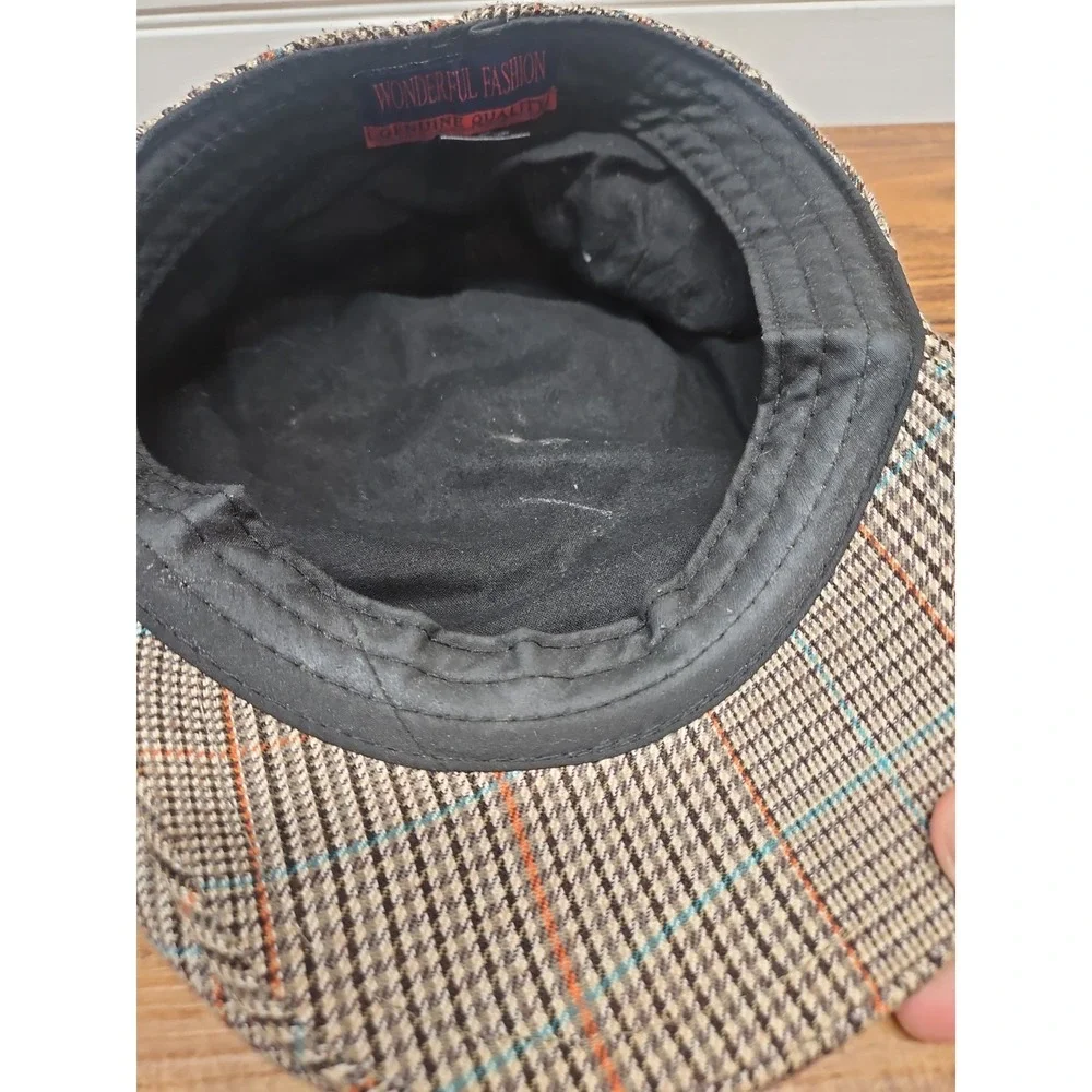 Lot Of 2 Wonderful Fashion Plaid Cabbie Newsboy Hat Size Lg